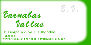 barnabas vallus business card